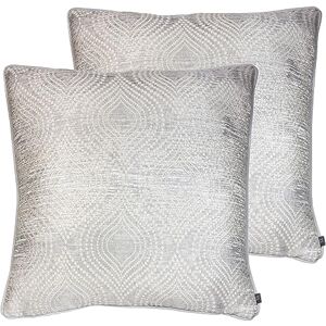 Prestigious Textiles Radiance Feather Filled Cushions Twin Pack, Chrome, 55 x 55cm Prestigious Textiles Radiance Feather Filled Cushions Twin Pack, Chrome, 55 x 55cm