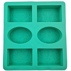 Seifenprofis Silicone Mould (6 Cavities with Pattern) Soap Mould Rectangular Oval with Pattern Bath Bombs DIY Handmade Soap Seifenprofis Silicone Mould (6 Cavities with Pattern) Soap Mould Rectangular Oval with Pattern Bath Bombs DIY Handmade Soap