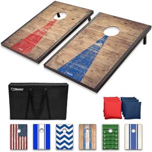 GoSports 3 x 2 ft Rustic Design Cornhole Game Set Includes Two 3 x 2 ft Boards, 8 Bean Bags, and Carry Case GoSports 3 x 2 ft Rustic Design Cornhole Game Set Includes Two 3 x 2 ft Boards, 8 Bean Bags, and Carry Case