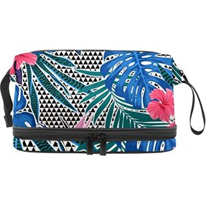 Generic Multi-Functional Storage Travel Cosmetic Bag with Handle,Tropical Leaves Colorful,Large Capacity Travel Cosmetic Bag Generic Multi-Functional Storage Travel Cosmetic Bag with Handle,Tropical Leaves Colorful,Large Capacity Travel Cosmetic Bag
