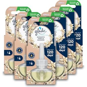 glade Plug in Air Freshener Refill, Electric Scented Oil Room Air Freshener, Vanilla Blossoms, 6 Refills (6 x 20ml) glade Plug in Air Freshener Refill, Electric Scented Oil Room Air Freshener, Vanilla Blossoms, 6 Refills (6 x 20ml)