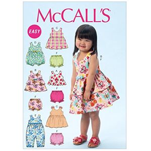 McCall's Patterns Mccall's Pattern MC6944 CAA Sizes 1/ 2 2 3 4 Toddlers Top Dresses Rompers and Panties, Nwutral McCall's Patterns Mccall's Pattern MC6944 CAA Sizes 1/ 2 2 3 4 Toddlers Top Dresses Rompers and Panties, Nwutral