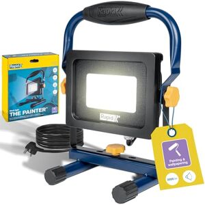 Rapid LED Work Light The Painter Powerful 2000 Lumen Adjustable Light Angle for Painting & Wallpapering, Anti-glare, IP65 Flood Light, and 6000K Colour Temperature, 2.5m Cord (5001737) Rapid LED Work Light The Painter Powerful 2000 Lumen Adjustable Light Angle for Painting & Wallpapering, Anti-glare, IP65 Flood Light, and 6000K Colour Temperature, 2.5m Cord (5001737)
