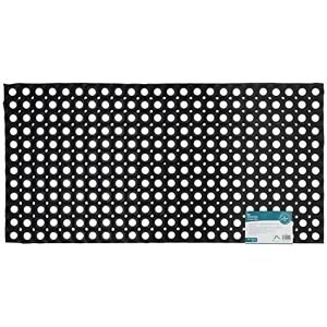 JVL Rondo Rubber Ring Heavy Duty Outdoor Contract Door Mat, Black, 50 x 100 cm, 01-095 JVL Rondo Rubber Ring Heavy Duty Outdoor Contract Door Mat, Black, 50 x 100 cm, 01-095