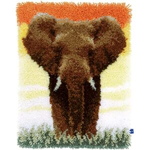 Vervaco "Elephant in the Savannah Latch Hook Rug Vervaco "Elephant in the Savannah Latch Hook Rug