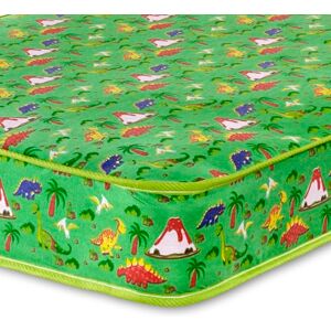 eXtreme comfort ltd The Dreamy Dinosaur Kids Childs Toddlers First Dual Sided Mattress Foam Free With Pinna-Coil Mattress Spring System 6.5"/ 16.5cms Deep, 3ft Single 90cms x 190cms eXtreme comfort ltd The Dreamy Dinosaur Kids Childs Toddlers First Dual Sided Mattress Foam Free With Pinna-Coil Mattress Spring System 6.5"/ 16.5cms Deep, 3ft Single 90cms x 190cms
