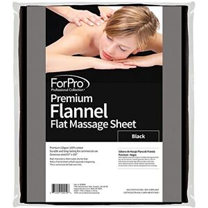ForPro Professional Collection ForPro Premium Flannel Flat Sheet for Massage Tables, Ultra-Light, Stain and Wrinkle-Resistant, 63" W x 100" L, Black ForPro Professional Collection ForPro Premium Flannel Flat Sheet for Massage Tables, Ultra-Light, Stain and Wrinkle-Resistant, 63" W x 100" L, Black