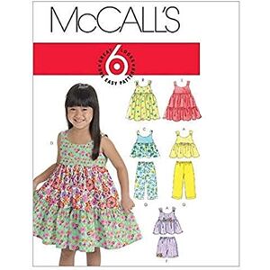 McCall's Patterns M6017 Size CB 1-2-3 Toddlers'/ Children's Tops, Dresses, Shorts and Pants, Pack of 1, White McCall's Patterns M6017 Size CB 1-2-3 Toddlers'/ Children's Tops, Dresses, Shorts and Pants, Pack of 1, White