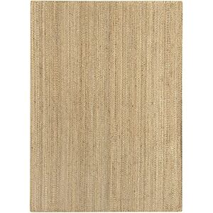 HAMID Jute Rug Granada 100% Natural Jute Fiber Soft, Medium Strength Hand-Woven Living, Dining, Bedroom, Hall Natural, 200x290cm HAMID Jute Rug Granada 100% Natural Jute Fiber Soft, Medium Strength Hand-Woven Living, Dining, Bedroom, Hall Natural, 200x290cm