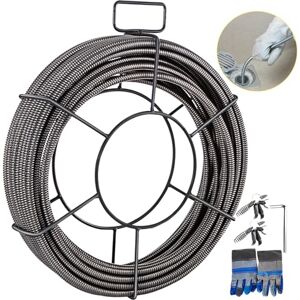 VEVOR Drain Cleaning Cable 50 Feet x 3/8 Inch Pipe Drain Cleaning Cable Sewer Drain Auger Snake Drain Auger Cable Cleaner Snake Clog Pipe Solid Core Cable Sewer Cable VEVOR Drain Cleaning Cable 50 Feet x 3/8 Inch Pipe Drain Cleaning Cable Sewer Drain Auger Snake Drain Auger Cable Cleaner Snake Clog Pipe Solid Core Cable Sewer Cable