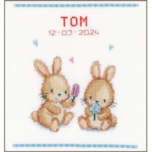 Vervaco Kit au Point compté Lapins avec des glaces Vervaco Kit au Point compté Lapins avec des glaces