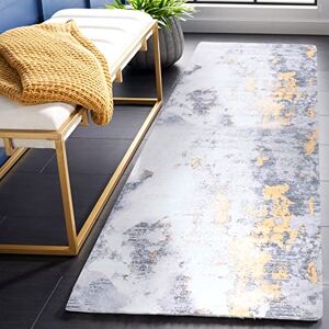 Safavieh Abstract Rug for Machine Washable and Non-Slip Ideal for High Traffic Areas Tacoma Collection, Short Pile, Grey and Gold, 274 x 366 cm Safavieh Abstract Rug for Machine Washable and Non-Slip Ideal for High Traffic Areas Tacoma Collection, Short Pile, Grey and Gold, 274 x 366 cm