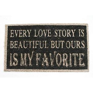 Lafinesse Decorative Coir Entrance Door Mat Every lovestory is beautiful 70 cm x 40 cm Lafinesse Decorative Coir Entrance Door Mat Every lovestory is beautiful 70 cm x 40 cm