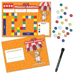 FIRST4MAGNETS Professor Gauss™ Key Stage 2 Printed Magnet Game Mission Addition Magnetic A3 Sheet for Fridge, Whiteboard or Office FIRST4MAGNETS Professor Gauss™ Key Stage 2 Printed Magnet Game Mission Addition Magnetic A3 Sheet for Fridge, Whiteboard or Office