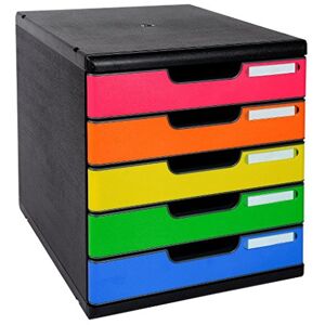 Exacompta Ref 301798D Iderama Collection Modulo 05 Drawer Set 350 x 288 x 320mm in Size, Holds A4+ Documents, 54mm Drawer Height Black/Harlequin Exacompta Ref 301798D Iderama Collection Modulo 05 Drawer Set 350 x 288 x 320mm in Size, Holds A4+ Documents, 54mm Drawer Height Black/Harlequin