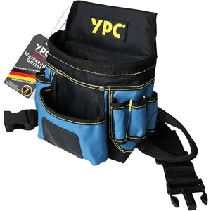 YPC Presto Tool Belt Bag XL Tool Belt, Work Belt, Waterproof Tool Bag with Hammer Loop, Tear-Resistant Nylon Belt, 12 Pockets, Blue/Black, 27 x 21 x 13 cm, 5 kg Load Capacity YPC Presto Tool Belt Bag XL Tool Belt, Work Belt, Waterproof Tool Bag with Hammer Loop, Tear-Resistant Nylon Belt, 12 Pockets, Blue/Black, 27 x 21 x 13 cm, 5 kg Load Capacity