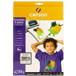 Canson Digital T-Shirt Transfer Paper Sheet Box, A4, 140gsm, Smooth Black, 5 Sheets, Ideal for Professional Photographers Canson Digital T-Shirt Transfer Paper Sheet Box, A4, 140gsm, Smooth Black, 5 Sheets, Ideal for Professional Photographers
