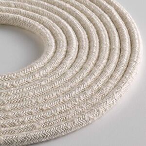 KLARTEXT LUMIÈRE Round Textile Cable for Lighting, 3x0,75mm, Natural Linen, 10mt. Warning: Ground Cable Included! Maximum Safety Anti Shock! KLARTEXT LUMIÈRE Round Textile Cable for Lighting, 3x0,75mm, Natural Linen, 10mt. Warning: Ground Cable Included! Maximum Safety Anti Shock!