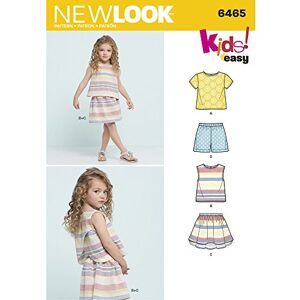 New Look Sewing Pattern 6465A Child's Easy Top, Skirt and Shorts, Paper, White, 22 x 15 x 1 cm New Look Sewing Pattern 6465A Child's Easy Top, Skirt and Shorts, Paper, White, 22 x 15 x 1 cm