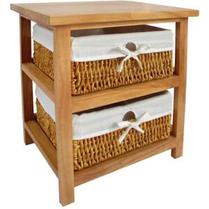 Premier Housewares Honey 2 Maize Bvaskets Storage Unit, Corn, Paulownia Wood, Natural, 32 x 40 x 45 cm Premier Housewares Honey 2 Maize Bvaskets Storage Unit, Corn, Paulownia Wood, Natural, 32 x 40 x 45 cm