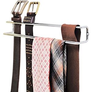 WENKO 5970100 Tie and Belt Holder for Installation in The Wardrobe, Metal Metal Chrome Plated, 36 x 4.5 x 5 cm, Silver Shiny WENKO 5970100 Tie and Belt Holder for Installation in The Wardrobe, Metal Metal Chrome Plated, 36 x 4.5 x 5 cm, Silver Shiny