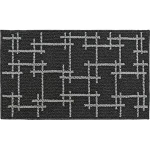 JVL Vector Machine Washable Latex Backed Doormat, 50x80cm, Black JVL Vector Machine Washable Latex Backed Doormat, 50x80cm, Black