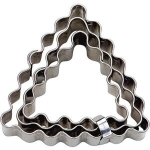 Städter Staedter 3-Piece Wavy Triangle Deck Cutter Set, 4/5 / 6 cm, Stainless Steel, Silver, 30 x 30 x 30 cm Städter Staedter 3-Piece Wavy Triangle Deck Cutter Set, 4/5 / 6 cm, Stainless Steel, Silver, 30 x 30 x 30 cm