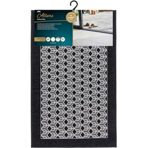 JVL Allure Machine Washable Entrance Doormat, 50x75cm Black JVL Allure Machine Washable Entrance Doormat, 50x75cm Black