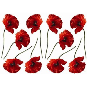 PLAGE Adhesive Decoration Poppy, Polyvinyl, Red, 21 X 0.1 X 29.6 cm PLAGE Adhesive Decoration Poppy, Polyvinyl, Red, 21 X 0.1 X 29.6 cm