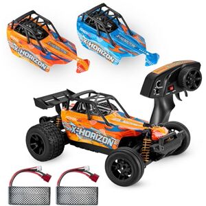 Overmax X-Horizon RC Car 4x4 – Up to 30 km/h – 2 Rechargeable Batteries– Off-Road Remote Control Car with LED Lights, Independent Suspension, Wide Rear Tyres, 2 Body Shells, 1:18 Fast Buggy for Kids Overmax X-Horizon RC Car 4x4 – Up to 30 km/h – 2 Rechargeable Batteries– Off-Road Remote Control Car with LED Lights, Independent Suspension, Wide Rear Tyres, 2 Body Shells, 1:18 Fast Buggy for Kids