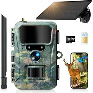 WOLFANG 4G LTE Cellular Wildlife Camera Solar Powered, 2K 48MP Trail Camera with 5200 mAh Battery, 2.0' Display, APP Control, Night Vision, 0.2s Trigger Motion Activated, IP66 Waterproof WOLFANG 4G LTE Cellular Wildlife Camera Solar Powered, 2K 48MP Trail Camera with 5200 mAh Battery, 2.0' Display, APP Control, Night Vision, 0.2s Trigger Motion Activated, IP66 Waterproof