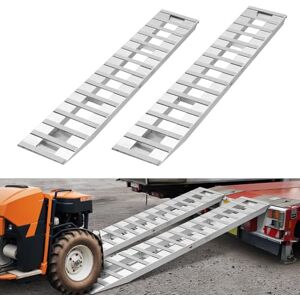 VEVOR Loading Ramps, 2 Pcs 2400 x 380 mm, Durable Aluminum and Heavy-Duty Trailer Ramp Set with Anti-Slip Plates, 2721.6 kg Combined Capacity, for Carts, Farm Tractors, ATVs, Lawn Mowers, Motorcycles VEVOR Loading Ramps, 2 Pcs 2400 x 380 mm, Durable Aluminum and Heavy-Duty Trailer Ramp Set with Anti-Slip Plates, 2721.6 kg Combined Capacity, for Carts, Farm Tractors, ATVs, Lawn Mowers, Motorcycles