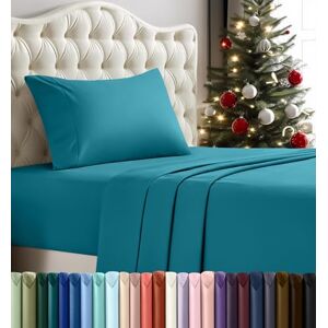 Utopia Bedding Twin Sheets 3 Piece Bedding Brushed Microfiber Shrinkage and Fade Resistant Easy Care (Twin, Denim Blue) Utopia Bedding Twin Sheets 3 Piece Bedding Brushed Microfiber Shrinkage and Fade Resistant Easy Care (Twin, Denim Blue)