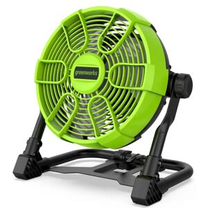 Greenworks G24FAN Cordless Hybrid Fan with Hanging Hook, 25.4cm Fan Diameter, 2600rpm, 5 Speed Settings, 360° Rotating Head, AC Power Cable Compatible, WITHOUT 24V Battery & Charger, 3 Year Guarantee Greenworks G24FAN Cordless Hybrid Fan with Hanging Hook, 25.4cm Fan Diameter, 2600rpm, 5 Speed Settings, 360° Rotating Head, AC Power Cable Compatible, WITHOUT 24V Battery & Charger, 3 Year Guarantee