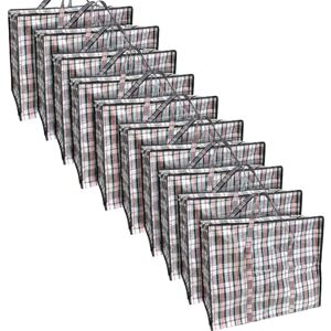 ANSIO Large Laundry Bags Pack of 10 Storage Bags Reusable Laundry Bags with Zips Ideal for Moving House Clothing & Wardrobe Storage (60L x 25W x 50H cm) ANSIO Large Laundry Bags Pack of 10 Storage Bags Reusable Laundry Bags with Zips Ideal for Moving House Clothing & Wardrobe Storage (60L x 25W x 50H cm)