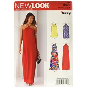 New Look Sewing Pattern 6372: Misses' Dresses Each in Two Lengths, Multicolor, Size A (6-8-10-12-14-16-18) New Look Sewing Pattern 6372: Misses' Dresses Each in Two Lengths, Multicolor, Size A (6-8-10-12-14-16-18)