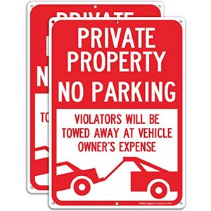 Faittoo 2 Pack"Private Property No Parking Violators Will Be Towed Away at Vehicle Owner's Expense" Sign, Reflective .40 Rust Free Aluminum 14 x 10, UV Protected, Weather Resistant, Waterproof, Durable Ink Faittoo 2 Pack"Private Property No Parking Violators Will Be Towed Away at Vehicle Owner's Expense" Sign, Reflective .40 Rust Free Aluminum 14 x 10, UV Protected, Weather Resistant, Waterproof, Durable Ink