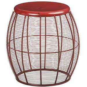 Premier Housewares Artisan Barrel Stool, Red Premier Housewares Artisan Barrel Stool, Red