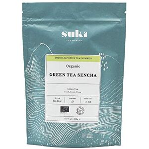 Suki Tea Organic Green Tea Sencha Pack of 50 Pyramid Tea Bags Light, Smooth and Fresh With Antioxidants Great Taste Brews in 2-5 Minutes Suki Tea Organic Green Tea Sencha Pack of 50 Pyramid Tea Bags Light, Smooth and Fresh With Antioxidants Great Taste Brews in 2-5 Minutes