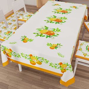 PETTI Artigiani Italiani Rectangular Tablecloth Kitchen Table Cover Mixed Fruit Design 01 X6 Seats (140 x 180 cm) 100% Made in Italy PETTI Artigiani Italiani Rectangular Tablecloth Kitchen Table Cover Mixed Fruit Design 01 X6 Seats (140 x 180 cm) 100% Made in Italy