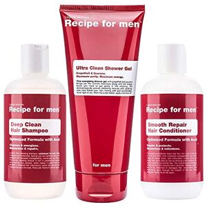 Recipe for Men Raw Naturals Recipe For Men 3 In 1 Shower Kit For Men Gift Set Shampoo, Conditioner & Shower Gel For Everyday Self Care Routine Pack Of 3 Recipe for Men Raw Naturals Recipe For Men 3 In 1 Shower Kit For Men Gift Set Shampoo, Conditioner & Shower Gel For Everyday Self Care Routine Pack Of 3