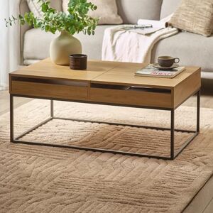 Julian Bowen Kade 100cm Oak Effect Rectangular Storage Coffee Table Julian Bowen Kade 100cm Oak Effect Rectangular Storage Coffee Table