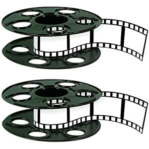 Beistle S50091AZ2 Movie Centerpieces 2-Count Thin Plastic 3D Cinema Reels with 15-Foot Filmstrips, Customizable Hollywood Party Decorations for Red Carpet Events & Theater Themes, 9", Black/White Beistle S50091AZ2 Movie Centerpieces 2-Count Thin Plastic 3D Cinema Reels with 15-Foot Filmstrips, Customizable Hollywood Party Decorations for Red Carpet Events & Theater Themes, 9", Black/White