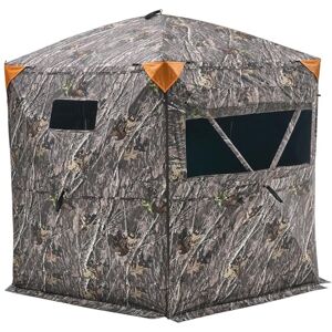 VEVOR Hunting Blind, 6-7 Person Ground Blinds with Carrying Bag, Portable Camouflage Tent, Reinforced Durable Concealed Shelter with Silent Zipper Door and Window, for Turkey and Deer VEVOR Hunting Blind, 6-7 Person Ground Blinds with Carrying Bag, Portable Camouflage Tent, Reinforced Durable Concealed Shelter with Silent Zipper Door and Window, for Turkey and Deer