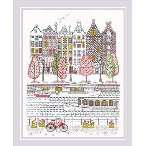 Riolis Counted Cross Stitch Kit 9.5"X11.75"-City On Water (14 Count) Riolis Counted Cross Stitch Kit 9.5"X11.75"-City On Water (14 Count)