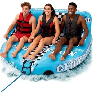 SereneLife Heavy-Duty Inflatable Towable Tube for Boating, 1-2 Person Water Tube with Soft Foam Seats, Strong & Tear-Resistant Design, 4 Grab Handles- Perfect for Watersports, Lake & Ocean Fun SereneLife Heavy-Duty Inflatable Towable Tube for Boating, 1-2 Person Water Tube with Soft Foam Seats, Strong & Tear-Resistant Design, 4 Grab Handles- Perfect for Watersports, Lake & Ocean Fun