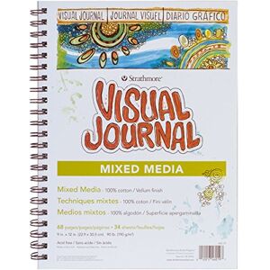 Strathmore Visual Journal Mixed Media Vellum 9-inch x 12-inch, 34 Sheets Strathmore Visual Journal Mixed Media Vellum 9-inch x 12-inch, 34 Sheets