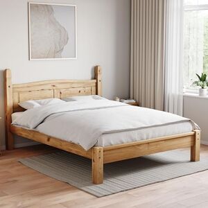 Vida Designs Corona Double Bed, 4 ft 6, Low Foot End Bed Frame, Solid Pine Wood, Beige, 110 x 149 x 207 cm Vida Designs Corona Double Bed, 4 ft 6, Low Foot End Bed Frame, Solid Pine Wood, Beige, 110 x 149 x 207 cm