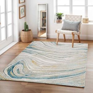 Livabliss Starec Abstract Rug Area Rugs Living Room 200x275 cm, Dining Room, Lounge, Kitchen, Bedroom Modern Marble Large Rug, Soft Luxurious Easy Care Medium Pile, Ivory, Grey, Tan, Blue Livabliss Starec Abstract Rug Area Rugs Living Room 200x275 cm, Dining Room, Lounge, Kitchen, Bedroom Modern Marble Large Rug, Soft Luxurious Easy Care Medium Pile, Ivory, Grey, Tan, Blue
