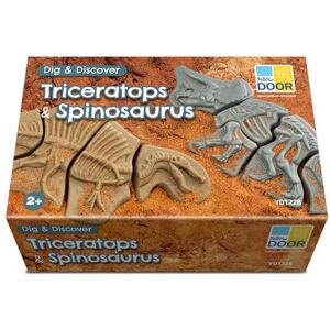 Yellow Door Dig and Discover Triceratops & Spinosaurus early educational learning STEM toys fossil dig kit for kids age 2 3 4 5 dinosaur skeleton puzzle excavation set Outdoor Learning Yellow Door Dig and Discover Triceratops & Spinosaurus early educational learning STEM toys fossil dig kit for kids age 2 3 4 5 dinosaur skeleton puzzle excavation set Outdoor Learning